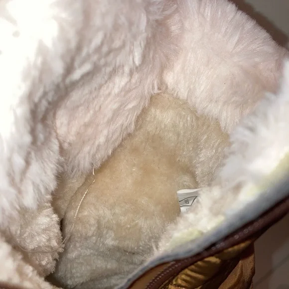 Womens Quilted Duck Cuff Snow Lace Up Waterproof Faux Fur Outdoor Boots USED - Picture 6 of 7